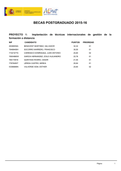 BECAS POSTGRADUADO 2015-16 - Agencia Estatal de Meteorología