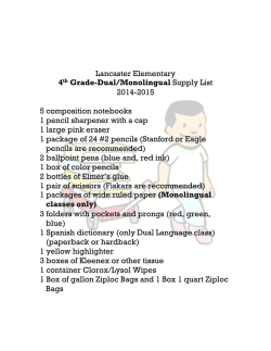 4th Grade-Dual/Monolingual - Lancaster Elementary School