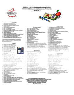 Copy of 2014-2015 Elementary School Supply List