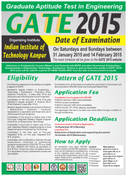 GATE 2015 Poster