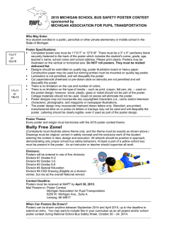 information on the 2015 Michigan Safety Poster Contest