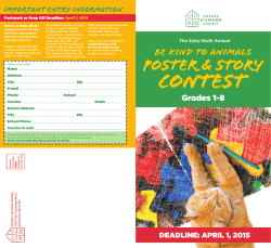 2015 Poster and Story Contest Brochure Grades 1-8