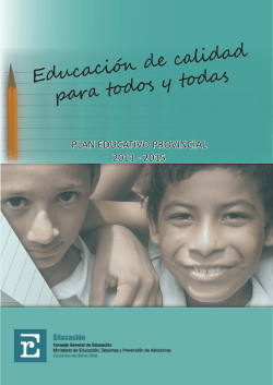 2015. “Educación de calidad para todos y todas
