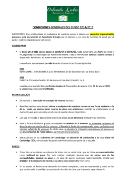 condiciones generales del curso 2014/2015