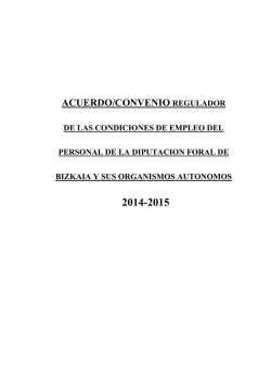 acuerdo/convenio regulador de las condiciones de empleo