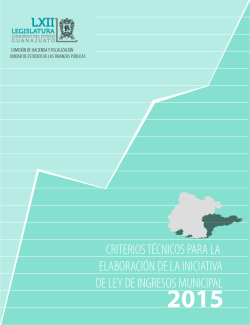 Criterios T&eacute;cnicos Elaboraci&oacute;n Iniciativa Ley Ingresos 2015