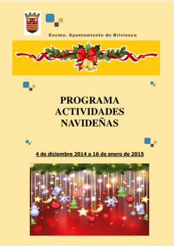 2014-2015 PROGRAMA NAVIDAD - Ayuntamiento de Briviesca