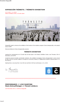 EXPOSICIÓN TRÁNSITO / TRÁNSITO EXHIBITION