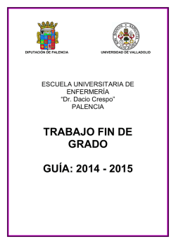 Guía Trabajo Fin Grado 2014 -2015