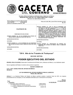 Ley de Ingresos del Estado de México para el Ejercicio Fiscal del año
