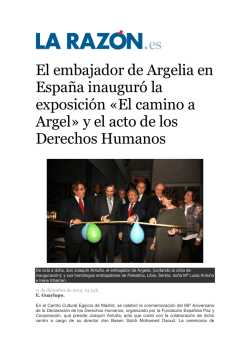 El embajador de Argelia en España inauguró la exposición «El