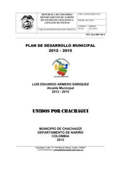 Acuerdo Municipal No. 08 de 2012 PDM 2012