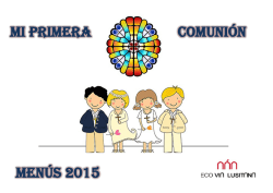Menús 2015 COMUNIÓN MI PRIMERA
