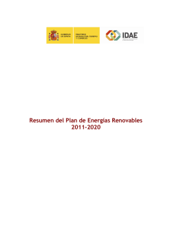 Resumen del Plan de Energías Renovables 2011-2020