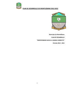 plan de desarrollo de montel&iacute;bano 2012-2015