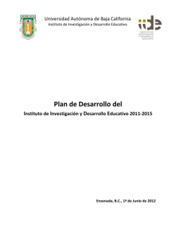 Consulta el Plan de Desarrollo del IIDE 2011