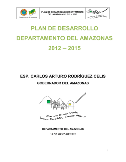 plan de desarrollo departamento del amazonas 2012 – 2015