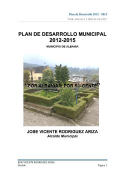 Plan de Desarrollo 2012 - 2015