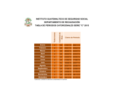 TABLAS DE PERIODOS 2015 - Instituto Guatemalteco de Seguridad