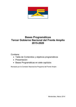 Bases Programáticas Frente Amplio 2015-2020