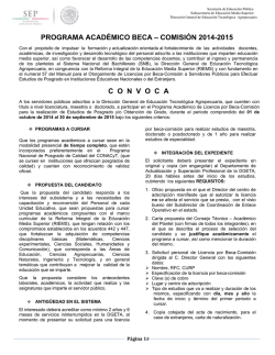 Convocatoria Beca Comisión 2014-2015