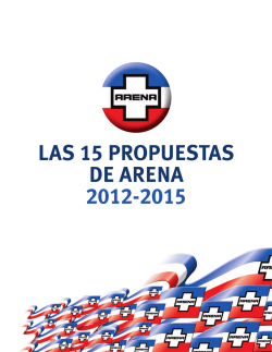 LAS 15 PROPUESTAS DE ARENA 2012-2015