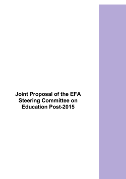 Joint Proposal of the EFA Steering Committee on Education Post-2015