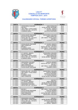 calendario torneo apertura 2014-2015
