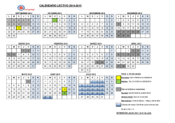 Calendario 2014-2015, PDF