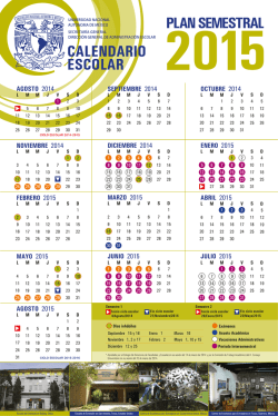 calendario u.n.a.m. 2015