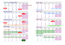 Calendario Escolar Curso 2014-2015