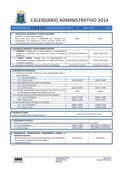 Calendário administrativo 2014 - Prograd