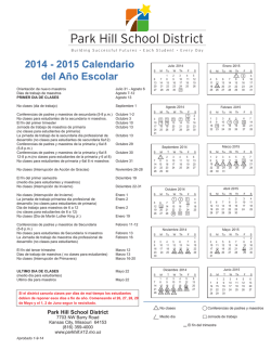 2014-2015 calendario en Espanol