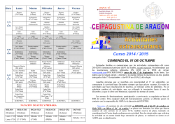 Curso 2014 / 2015 - APA Agustina de Aragón