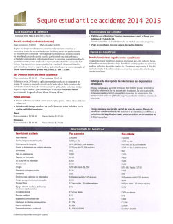 Seguro estudiantil de accidente 2014-2015