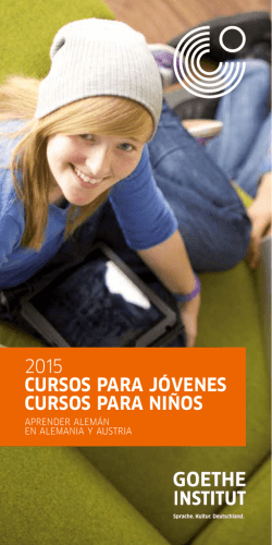 Cursos para niños y jóvenes 2015 - Goethe
