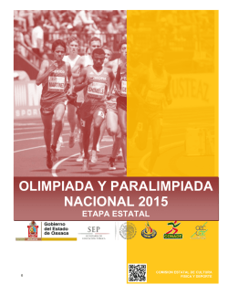 Olimpiada y Paralimpiada Nacional 2015 Etapa Estatal