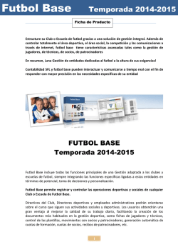 Futbol Base Temporada 2014-2015