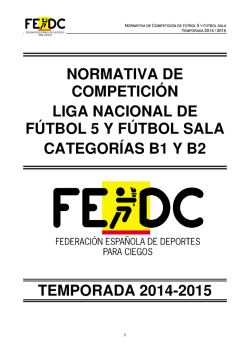 Normativa de competición Fútbol Sala y Fútbol 5, 2014-2015