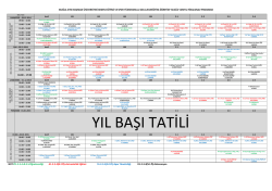 2014-2015 güz yarıyılı final sınav programı