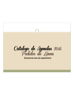 Catalogo de Agendas 2015 Pedidos de Línea