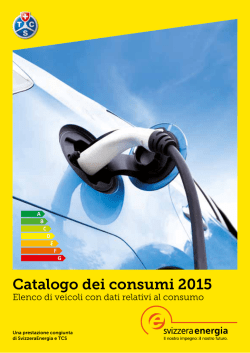 Catalogo dei consumi 2015 - Bundesamt für Energie BFE