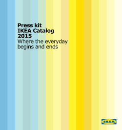 Press kit IKEA Catalog 2015 Where the everyday begins and ends