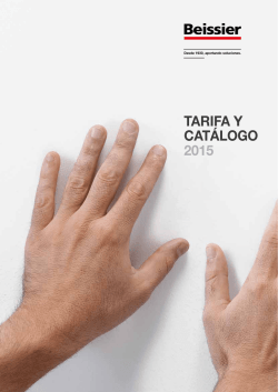 Tarifa y CaTálogo 2015