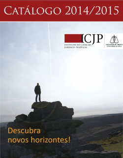Catálogo 2014/2015 - ICJP - Catálogo de Cursos e Conferências