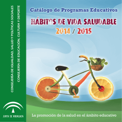 Catálogo de Programas Hábitos de Vida Saludable 2014-2015