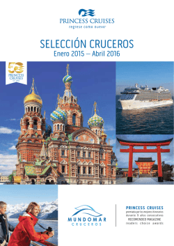 selección cruceros - Princess Cruises. Cruceros de lujo y Oferta