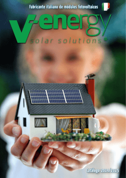 Catálogo 2014/2015 Fabricante italiano de módulos fotovoltaicos