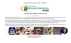 CATÁLOGO ENERO A MAYO 2015 - Universidad Interamericana de