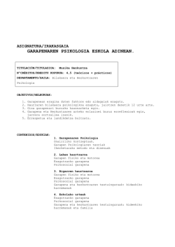 GARAPENAREN PSIKOLOGIA ESKOLA ADINEAN.